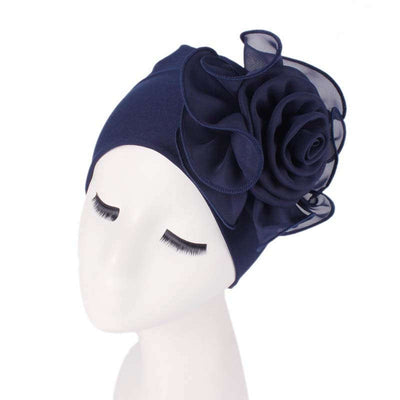 Bika Turban_Turbans_Head_covering_Modest_Floral_Headcovers_Blue
