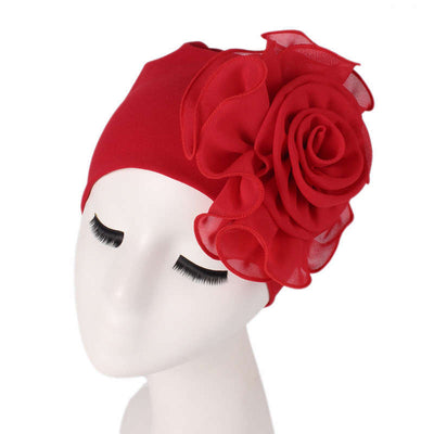Bika Turban_Turbans_Head_covering_Modest_Floral_Headcovers_Red