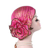 Brenda Flower Turban_Cap_Chemo_Beanie_Turbans_Head covering_Modest_Elegant Turban_Pink