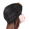 Carmen Shinny Ruffle Turban black modest fashion mall pre-tied modesty shiny jewel head coverings hijab-2