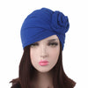 Celia Flower Turban_Turbans_Head_covering_Modest_Floral_Headcovers_Blue