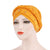 Charlize Cotton Braided Headwrap Women Muslim Hijab Solid Color Natural Hair African Accessories Cotton Bandanas Beaded Braid Turban_Yellow