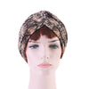 Claudia Cotton Printed Turban Shop Online Headcovering Cancer Hat Basic Hijab For Woman Floral Headwrap For Sabbath-Brown-3