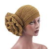 Claudia Shimmer Turban_Head covering_Head wrap_Floral_Shiny_Headcovers_Gold-1
