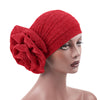 Claudia Shimmer Turban_Head covering_Head wrap_Floral_Shiny_Headcovers_Red