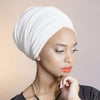 Velvet Headwrap_Headwear_Headscarf_Headscarves_Hijab_White