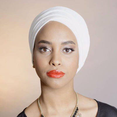 Velvet Headwrap_Headwear_Headscarf_Headscarves_Hijab_White