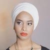 Velvet Headwrap_Headwear_Headscarf_Headscarves_Hijab_White