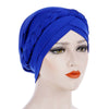 Hayden Basic Braided Headwrap Classic Cap, Chemotherapy Hat, Ladies Headscarf, Hair Accessories_Blue