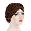 Hayden Basic Braided Headwrap Classic Cap, Chemotherapy Hat, Ladies Headscarf, Hair Accessories_Brown