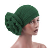 Jewel Shimmer Turban_Head covering_Head wrap_Flower_Shiny_Headcovers_Fancy_Green