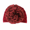 King_flower_turban_Head_covering_Modest_Headcovres_Elegant_Chemo hat_Cancer hat_Fancy_Wine_Red-5