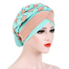 Lois Braid Headwrap_Headwear_Head_covering_Headscarves_Basic_chemo_Hat_Pre_Tied_Turquoise