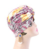 Lottie Cotton Turban Basic African style Hat Cancer Chemo Caps Beanies Muslim Turbante Hijab Bandanna Hair accessories Headwrap Orange-4