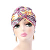 Lottie Cotton Turban Basic African style Hat Cancer Chemo Caps Beanies Muslim Turbante Hijab Bandanna Hair accessories Headwrap Orange-3