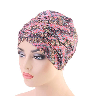Riff Cotton Headwrap Buy Online African Headscarf Muslim Hijab Turban For Work Basic Hair Accessories Cancer Hat Cap For Sabbath Nigerian Style Headcovering-Pink