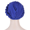 Rita Twist Braided Headwrap For Work Elastic Turban For Hair Loss Basic Muslim Hijab Hair Accessories For Chemo Sabbath Headcovering-Blue-4