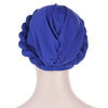 Rita Twist Braided Headwrap For Work Elastic Turban For Hair Loss Basic Muslim Hijab Hair Accessories For Chemo Sabbath Headcovering-Blue-4
