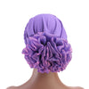 Shantel Braided Headwrap Big Flower Chemo Hat Pre-tied Caps For Women, New Style Braided Turban, African Twist Bandanna, Hair Unique Accessories_Purple-3