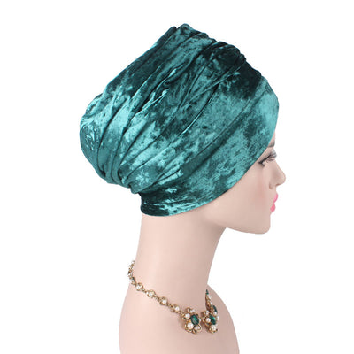 Sophie Luxury Head Wrap_Headscarf_Headwear_Head covering_Headscarves_Green