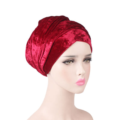 Sophie Luxury Head Wrap_Headscarf_Headwear_Head covering_Headscarves_Red