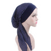 Taylor Cotton Bandanna_Turban_Head wrap_Cancer hat_Chemo hat_Beanie_hat_Blue_Dot