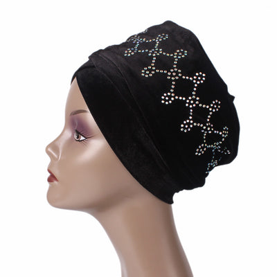 Teena Luxury Head Wrap_Headscarf_Head wear_Head covering_Headscarves_Head wraps_Black