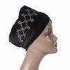 Teena Luxury Head Wrap_Headscarf_Head wear_Head covering_Headscarves_Head wraps_Black