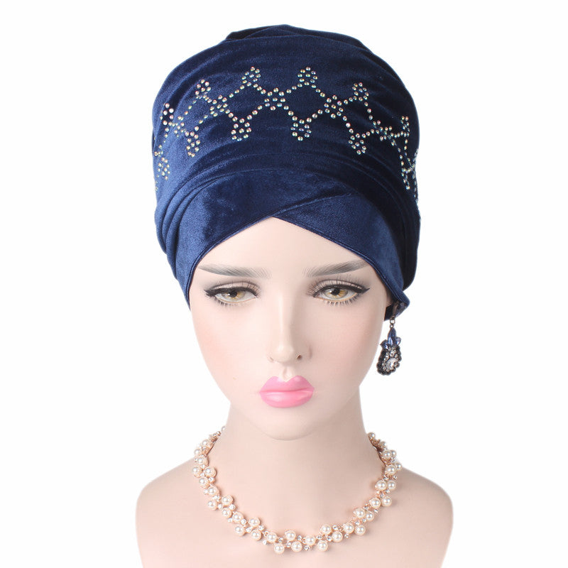 Teena Luxury Head Wrap_Headscarf_Head wear_Head covering_Headscarves_Head wraps_Blue