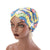 Temple printed Turban_Turbans_Head_covering_Modest_Headcovres_Flower_Cotton_Chemo hat_Cancer hat_African_Print_Basic_Pre_tied_Yellow