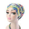 Temple printed Turban_Turbans_Head_covering_Modest_Headcovres_Flower_Cotton_Chemo hat_Cancer hat_African_Print_Basic_Pre_tied_Yellow-6