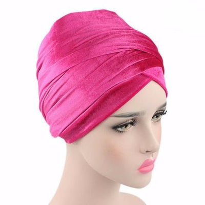 Velvet Headwrap_Headwear_Headscarf_Headscarves_Hijab_Pink