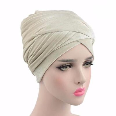 Velvet Headwrap_Headwear_Headscarf_Headscarves_Hijab_Beige