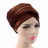 Velvet Headwrap_Headwear_Headscarf_Headscarves_Hijab_Brown