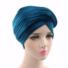 Velvet Headwrap_Headwear_Headscarf_Headscarves_Hijab_Blue