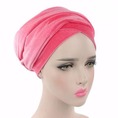 Velvet Headwrap_Headwear_Headscarf_Headscarves_Hijab_Pink