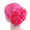 King_flower_turban_Head_covering_Modest_Headcovres_Elegant_Chemo hat_Cancer hat_Fancy_Wine_Pink