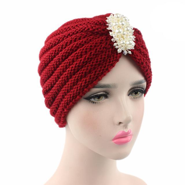 Turban, Turbans, Head covering, Modest, Winter Red Turban