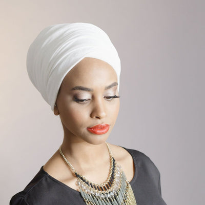 Headscarf, Head wrap, Head covering, Modest Chic, White HeadscarfVelvet Headwrap_Headwear_Headscarf_Headscarves_Hijab_White